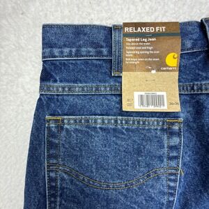 Carhartt Relaxed Fit Tapered Leg Jeans Blue Mens 34x34 B17 DST NWT NOS